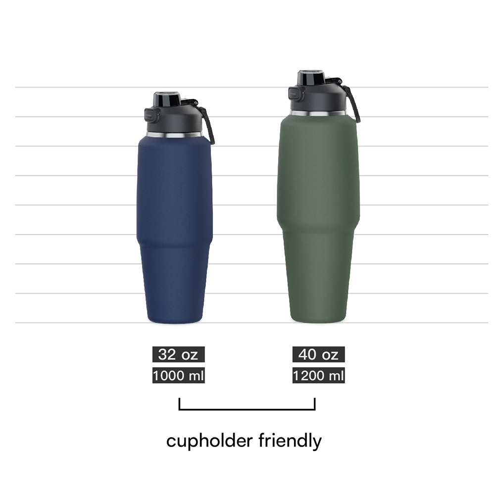 32oz/40oz Cup holder friendly design water bottle