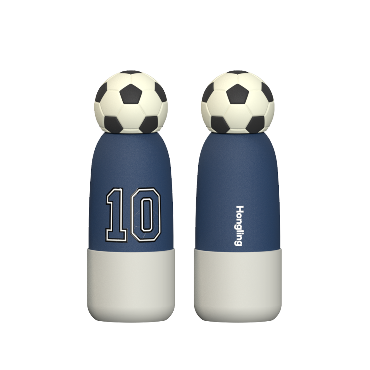 Hong Ling  Vacuum Insulated Stainless Steel Tumbler With silicone character head 2025 Trending Flask Mug Water Bottle BPA Free kids water bottle 