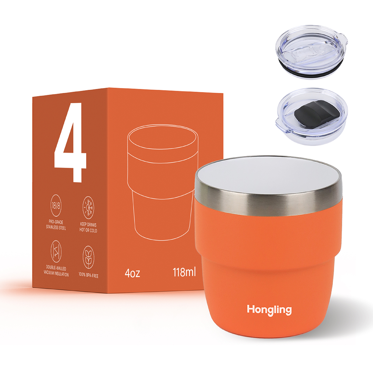 Water Bottle 2026 Hot Sale 4oz/6oz/12oz Stainless Steel Double Wall Vacuum Insulated Eco-Friendly BPA Free Leak-Proof 6-12 Hours Thermal