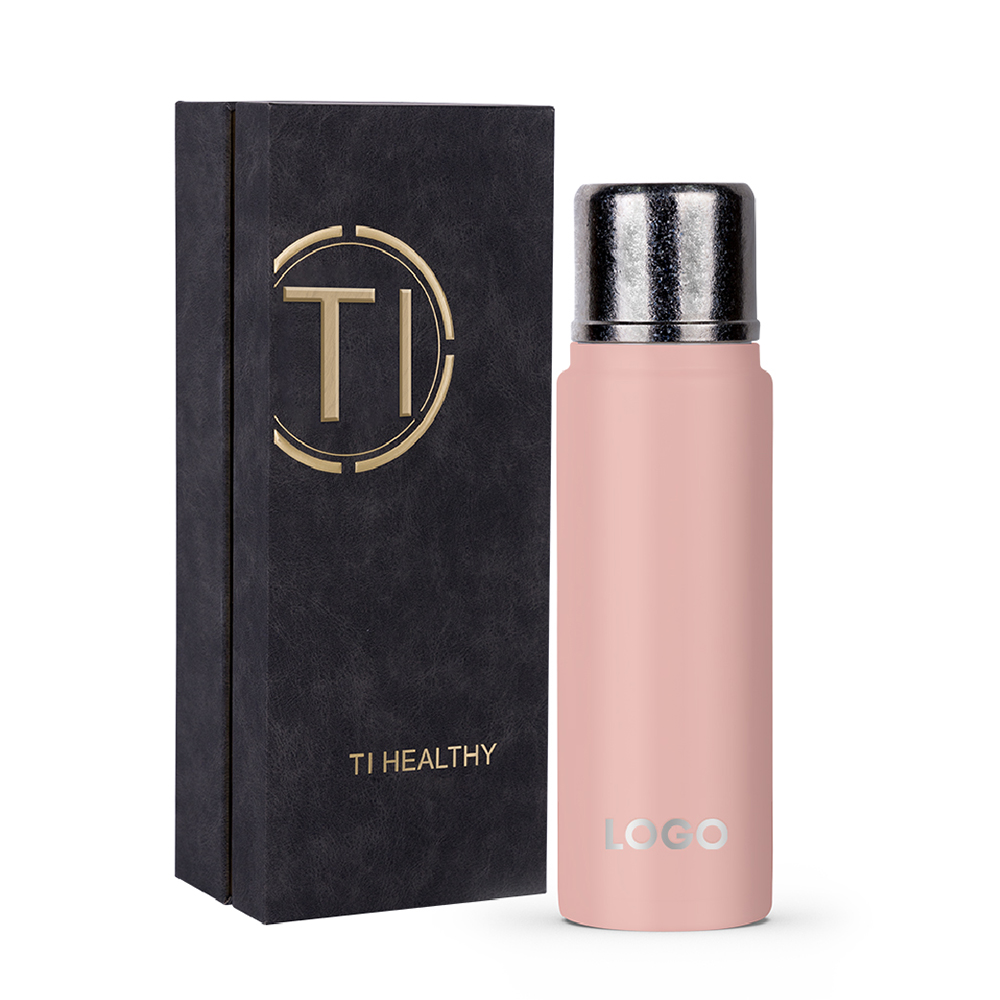 Gift Titanium Sport Bottle Double Wall Drink Bottle 650ml Titanium Water Bottle with Ti Lid and Filter