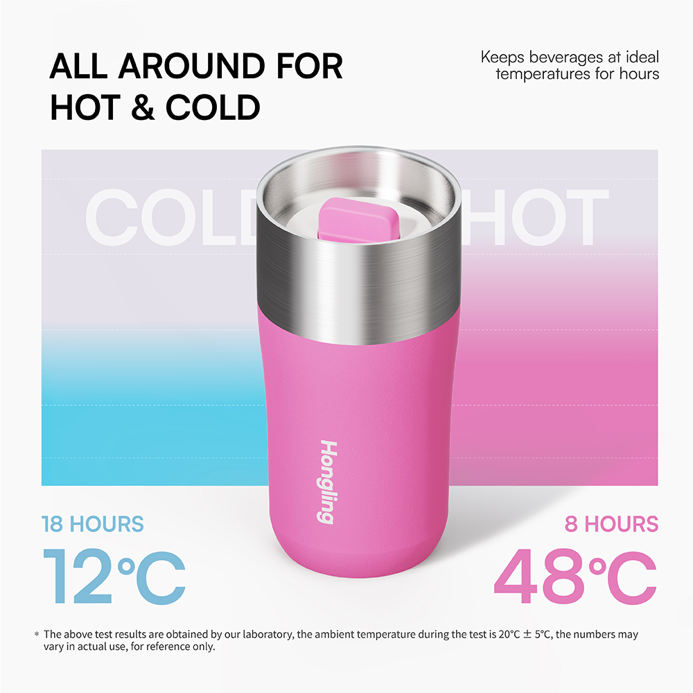  Coffee mug BPA-free Push-button coffee mug Completely sealed design Vacuum Insulated Mug for Coffee insulated water bottle manufacturer