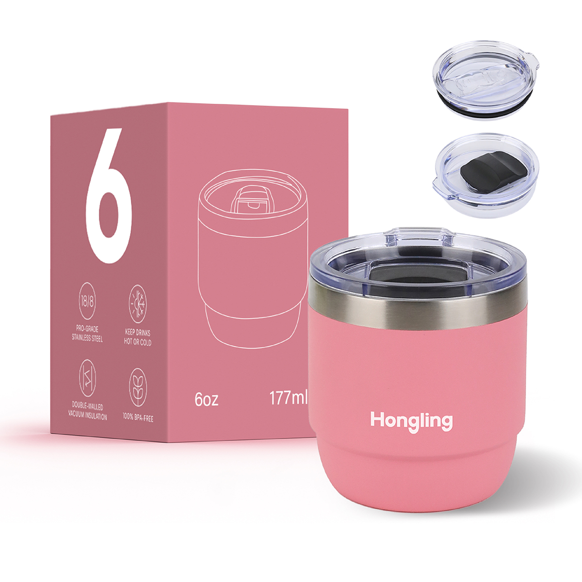 Water Bottle 2026 Hot Sale 4oz/6oz/12oz Stainless Steel Double Wall Vacuum Insulated Eco-Friendly BPA Free Leak-Proof 6-12 Hours Thermal