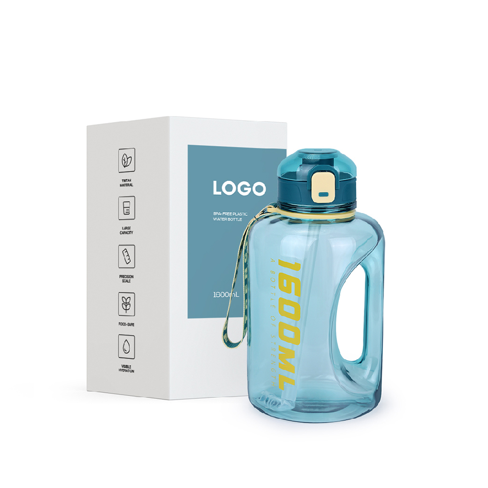 Tritan BPA-Free Water Bottle Made , 1600ML,2600ML, Wide Mouth Plastic Water Bottle with Spout Lid