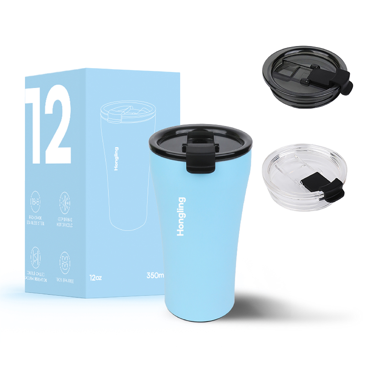 water bottle Hong Ling Bulk Custom Insulated Stainless Steel Vacuum Mug Cup Tumbler Coffee Double Wall BPA Free Large Capacity Hot Cold Drink