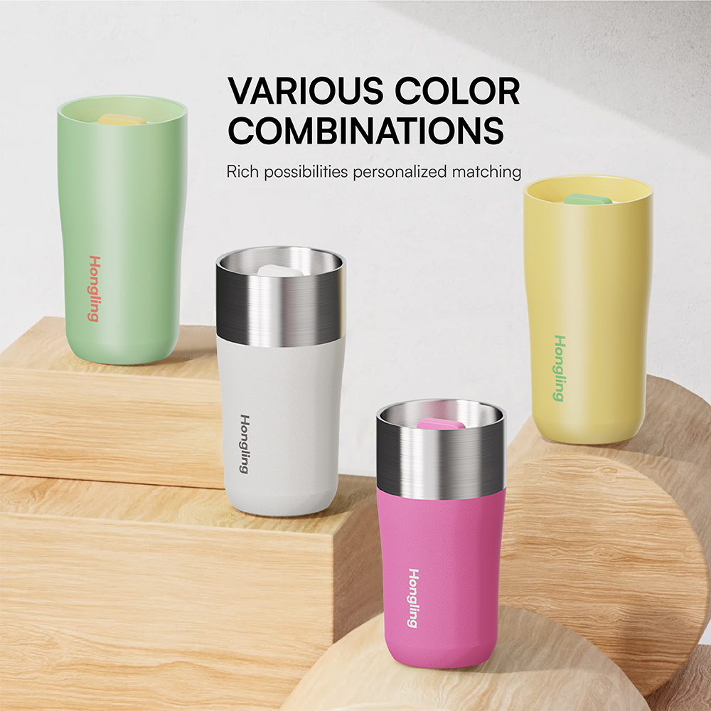  Coffee mug BPA-free Push-button coffee mug Completely sealed design Vacuum Insulated Mug for Coffee insulated water bottle manufacturer