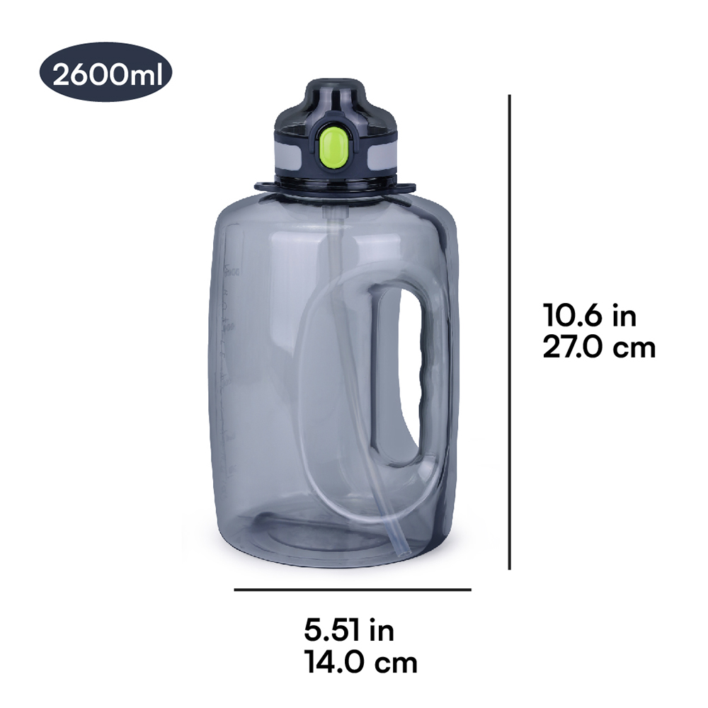 Tritan BPA-Free Water Bottle Made , 1600ML,2600ML, Wide Mouth Plastic Water Bottle with Spout Lid