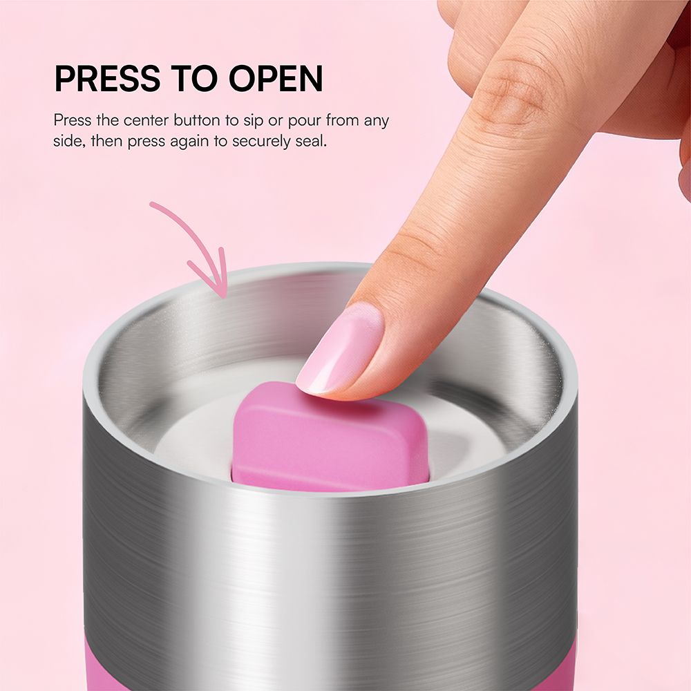  Coffee mug BPA-free Push-button coffee mug Completely sealed design Vacuum Insulated Mug for Coffee insulated water bottle manufacturer