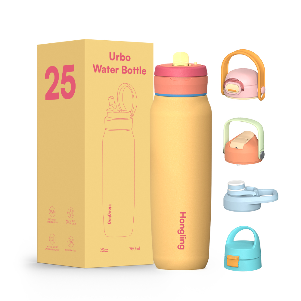 Valentine's Day Premium Insulated Water Bottle Food Grade 304 Stainless Steel Sports Water Bottles with Customized Logo Hong Ling Cup