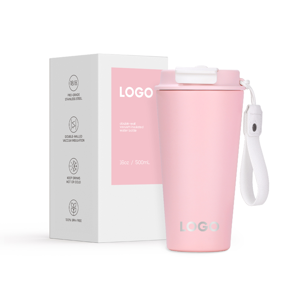 Coffee Travel Mug Spill Proof Leak Proof 16 oz,Insulated Coffee Mug with Lid,Best Coffee to Go Cups Reusable,Small Coffee Thermos No Handle for Men and Women for Hot & Cold Drinks-Black