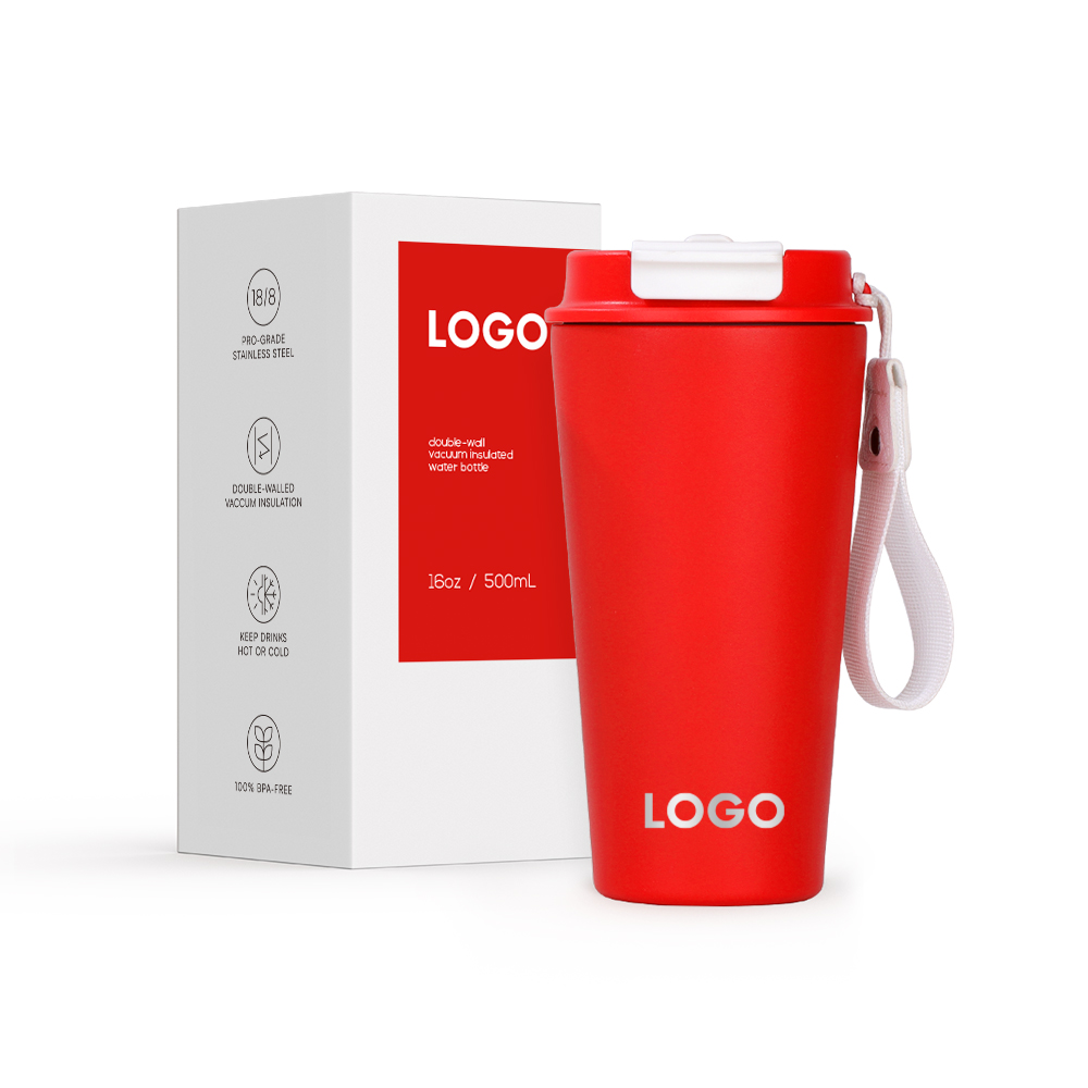 Coffee Travel Mug Spill Proof Leak Proof 16 oz,Insulated Coffee Mug with Lid,Best Coffee to Go Cups Reusable,Small Coffee Thermos No Handle for Men and Women for Hot & Cold Drinks-Black