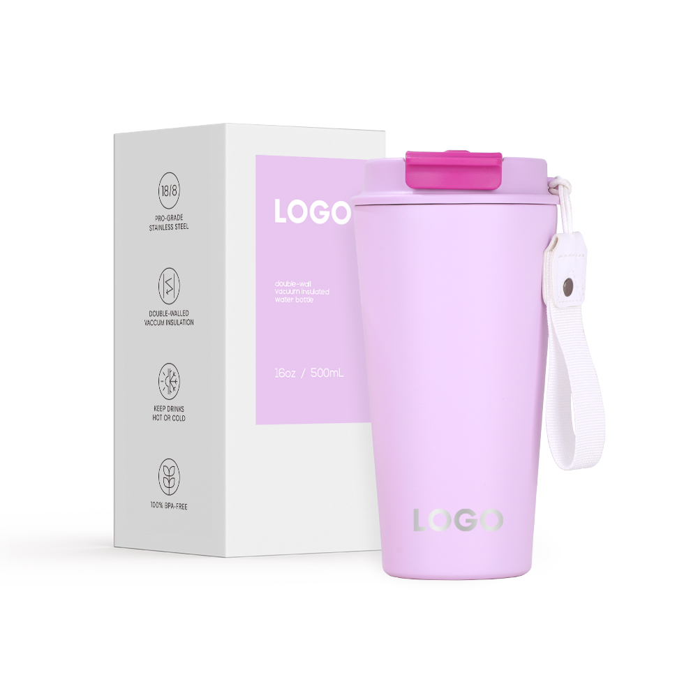 Coffee Travel Mug Spill Proof Leak Proof 16 oz,Insulated Coffee Mug with Lid,Best Coffee to Go Cups Reusable,Small Coffee Thermos No Handle for Men and Women for Hot & Cold Drinks-Black