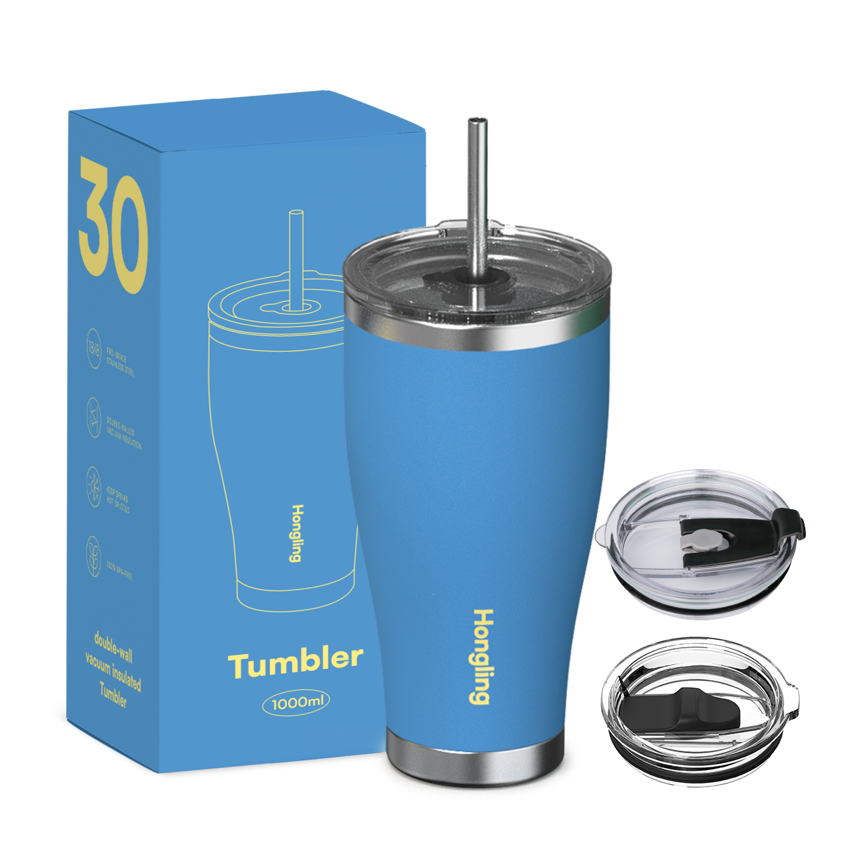 Hongling wholesale coffee mug water bottle Insulated travel coffee mug Stainless steel tumbler manufacturer Double wall thermos cup