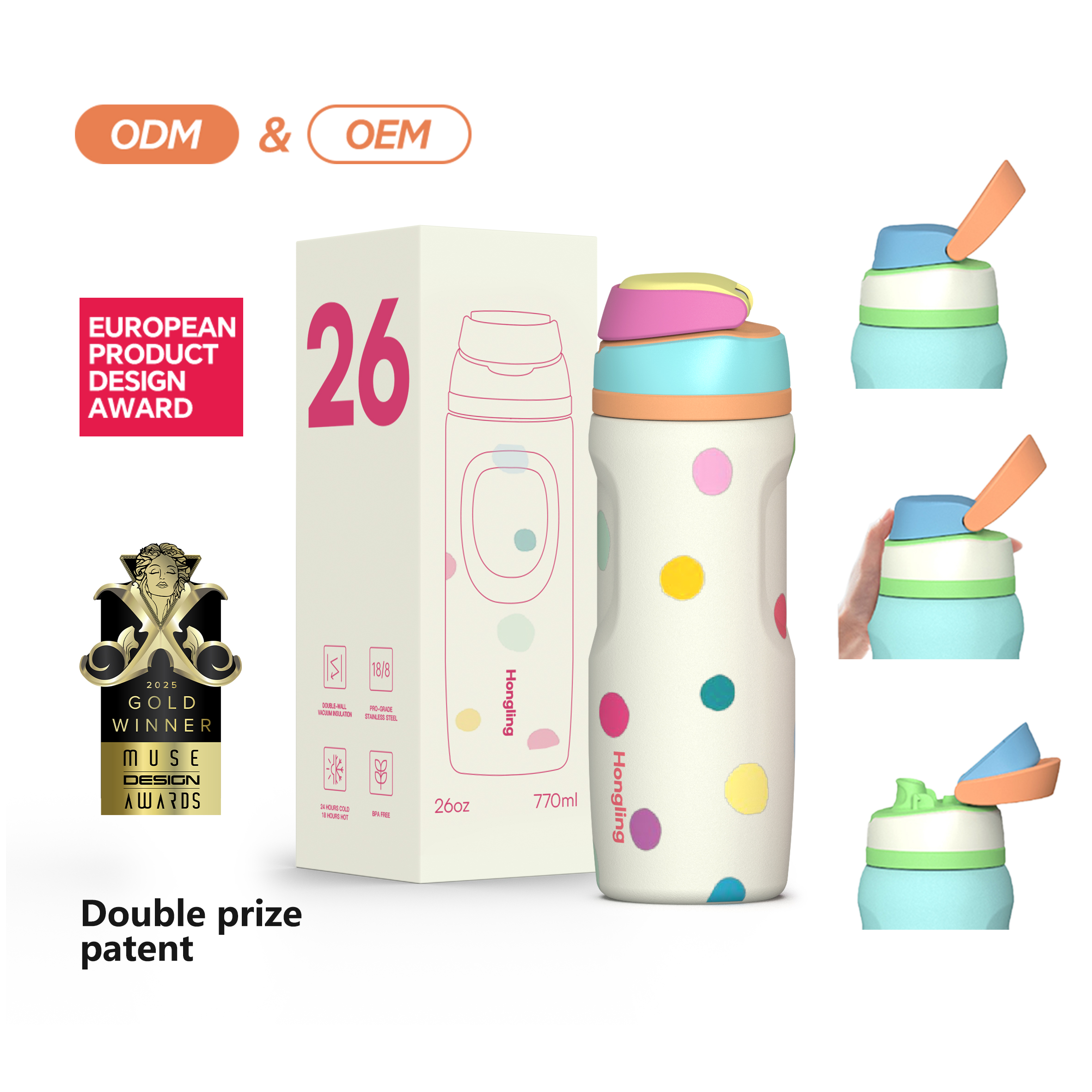 omnis  16oz 26oz 32oz 40oz Innovative suction mouth fit mouth designed for easy holding