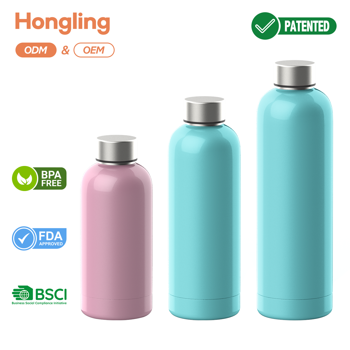 Stainless steel water bottle Narrow mouth