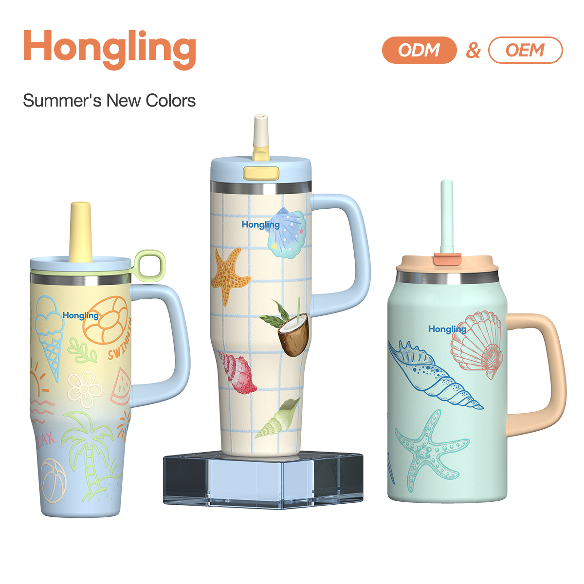 insulated water bottle manufacturer Summer limited color Thermos cup manufacturer Tumbler with handle Stainless steel tumbler BPA free