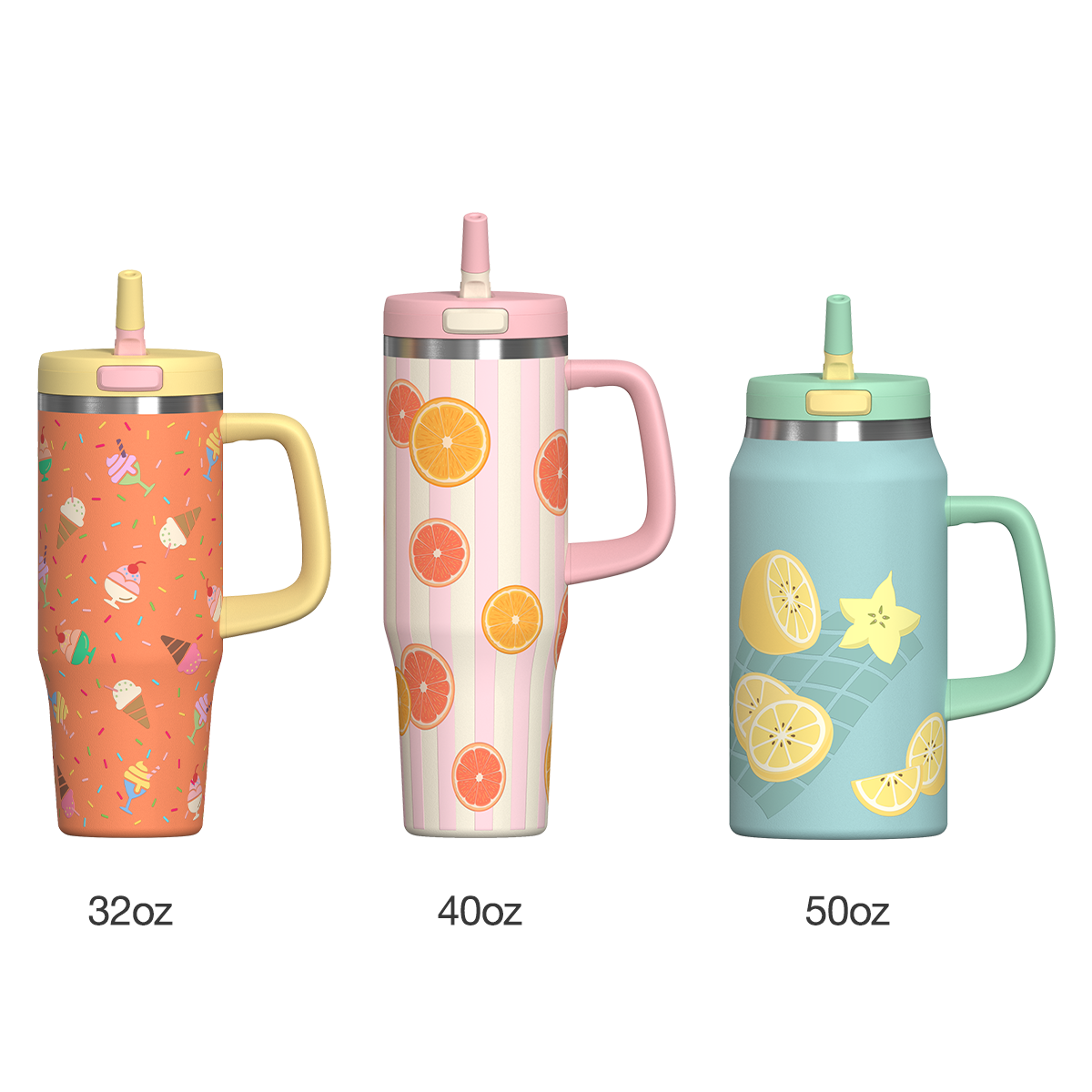 insulated water bottle manufacturer Summer limited color Thermos cup manufacturer Tumbler with handle Stainless steel tumbler BPA free