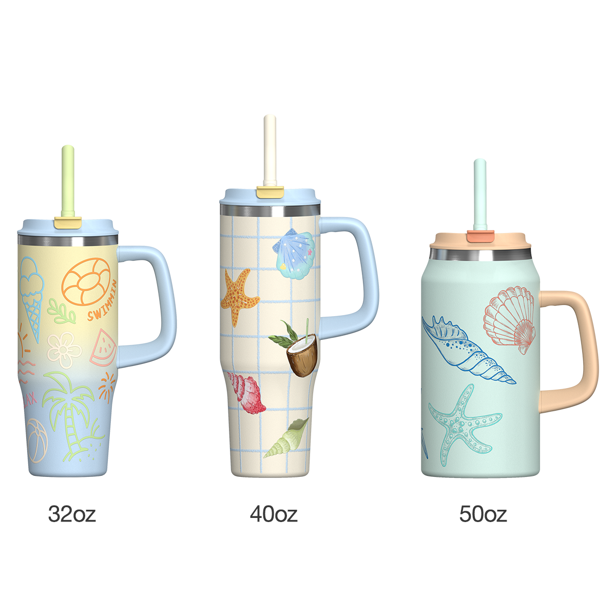 insulated water bottle manufacturer Summer limited color Thermos cup manufacturer Tumbler with handle Stainless steel tumbler BPA free