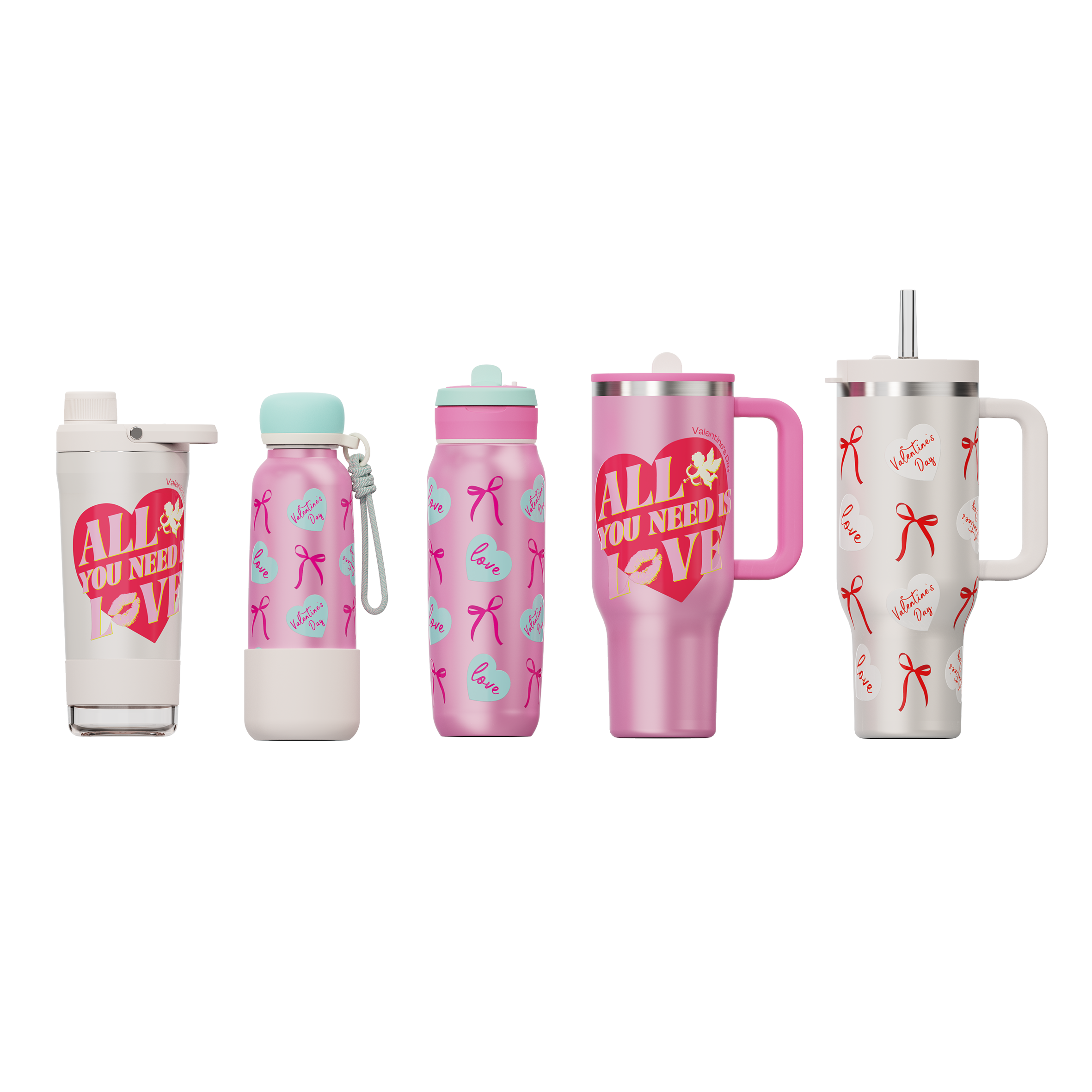 Valentine's Day Premium Insulated Water Bottle Food Grade 304 Stainless Steel Sports Water Bottles with Customized Logo Hong Ling Cup