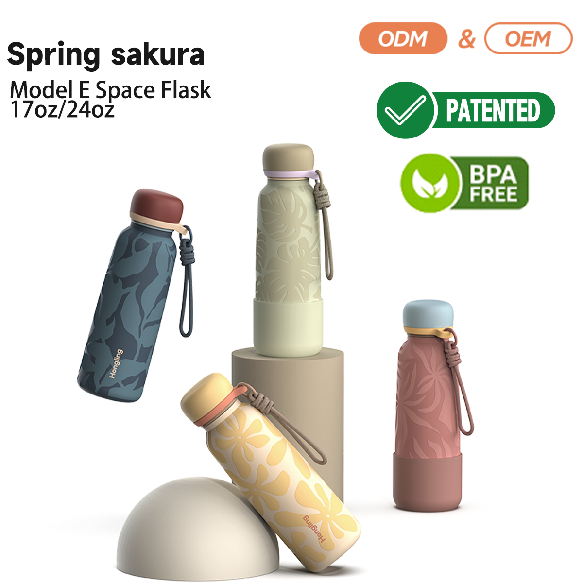 Water bottle Hong Ling 24oz Outdoor Travel Portable Rope Stainless Steel Insulated Water Bottle Vacuum Coffee Tumbler Cup Mug with Straw