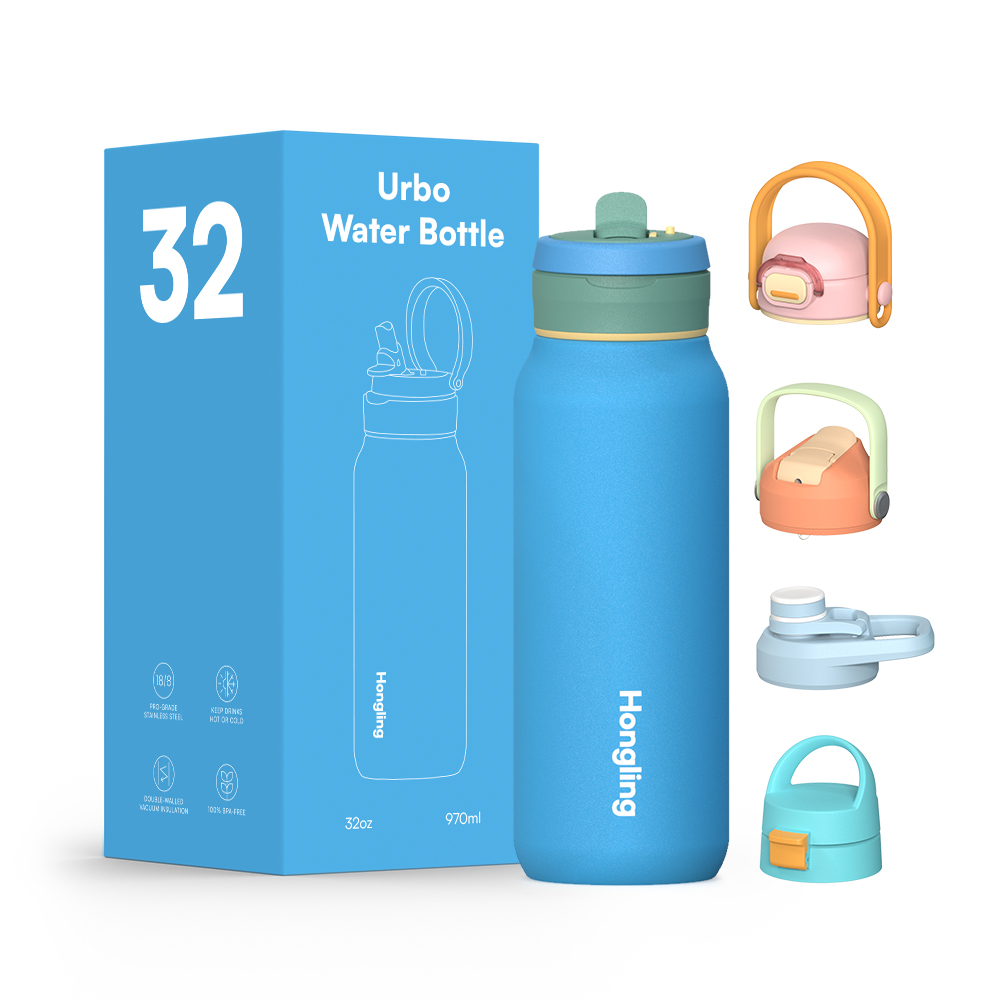 Valentine's Day Premium Insulated Water Bottle Food Grade 304 Stainless Steel Sports Water Bottles with Customized Logo Hong Ling Cup
