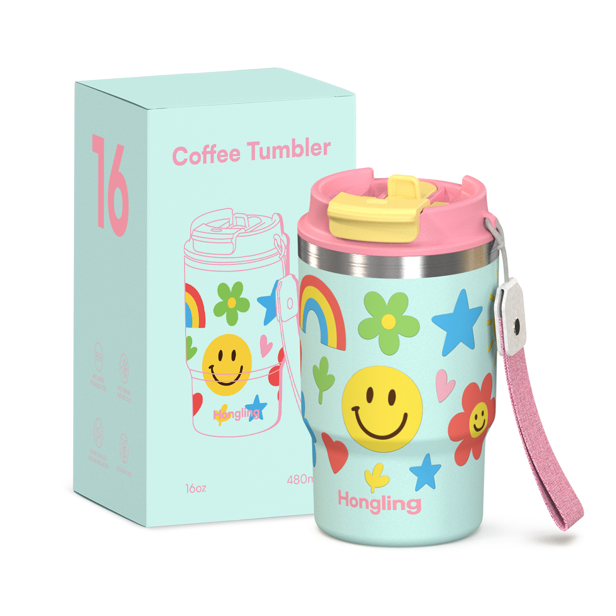 Certified Quality Premium Stainless Steel Vacuum Insulated Coffee Tumbler 360ml coffee mugs Capacity Modern Compact Portable for Travel water bottle manufacturer