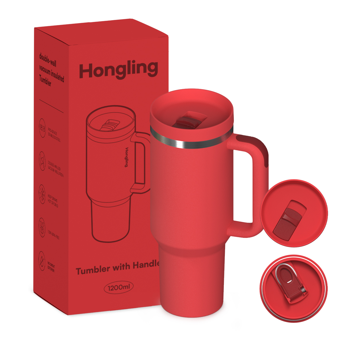 Custom wholesale  BPA-free water bottle Leak-proof thermos bottle High capacity Thermos cup  manufacturer40oz2