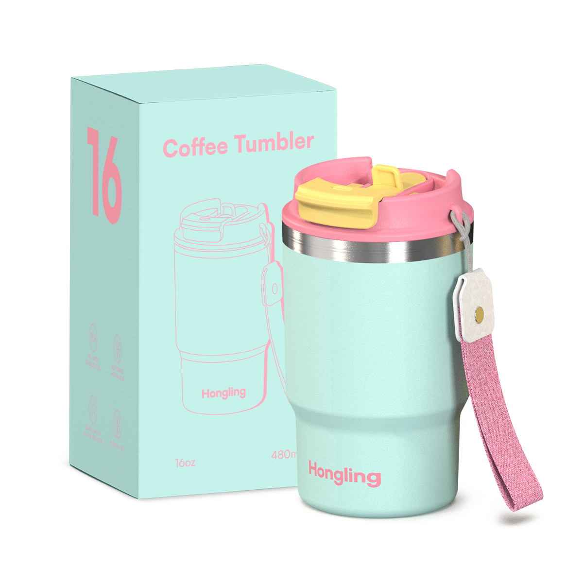 Certified Quality Premium Stainless Steel Vacuum Insulated Coffee Tumbler 360ml coffee mugs Capacity Modern Compact Portable for Travel water bottle manufacturer