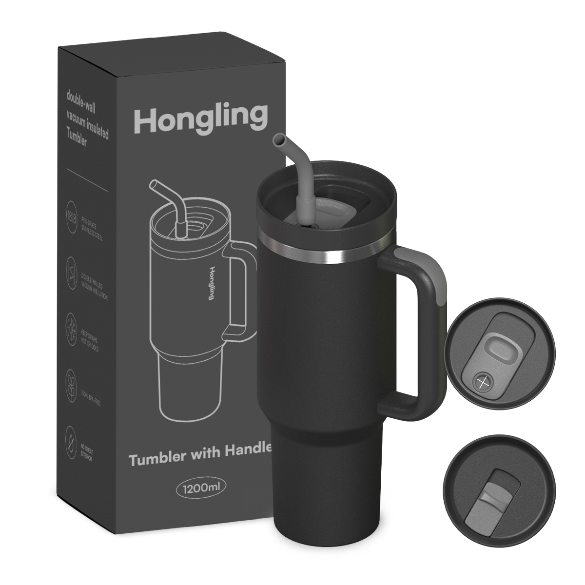 Custom wholesale 40oz Wall Stainless Steel Insulated Tumbler BPA-free water bottle