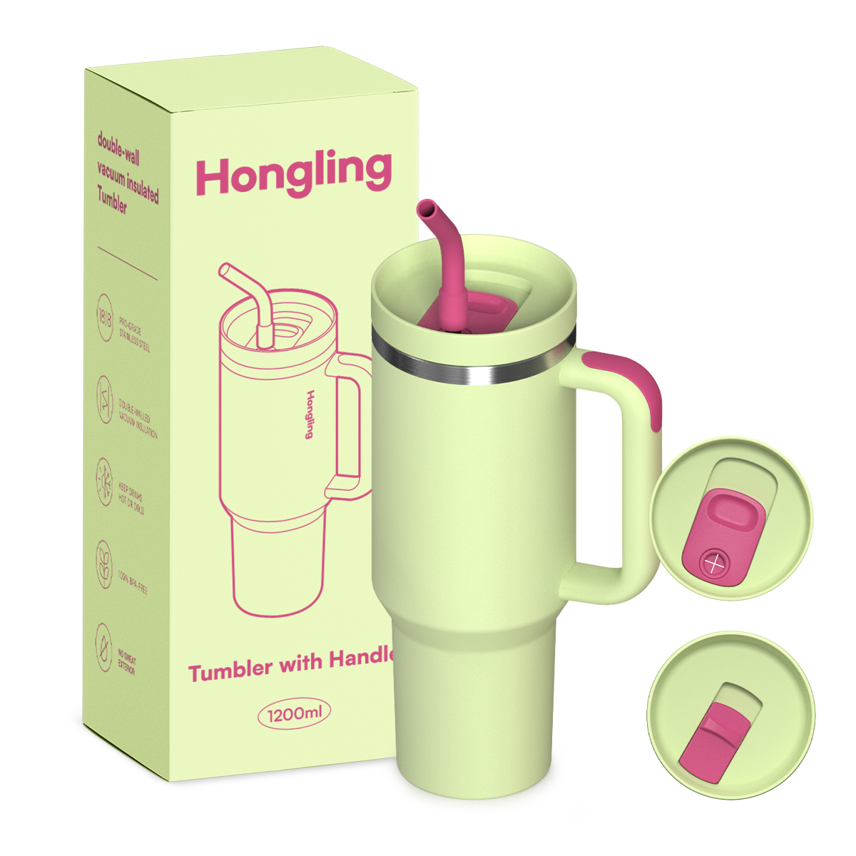 Custom wholesale 40oz Wall Stainless Steel Insulated Tumbler BPA-free water bottle