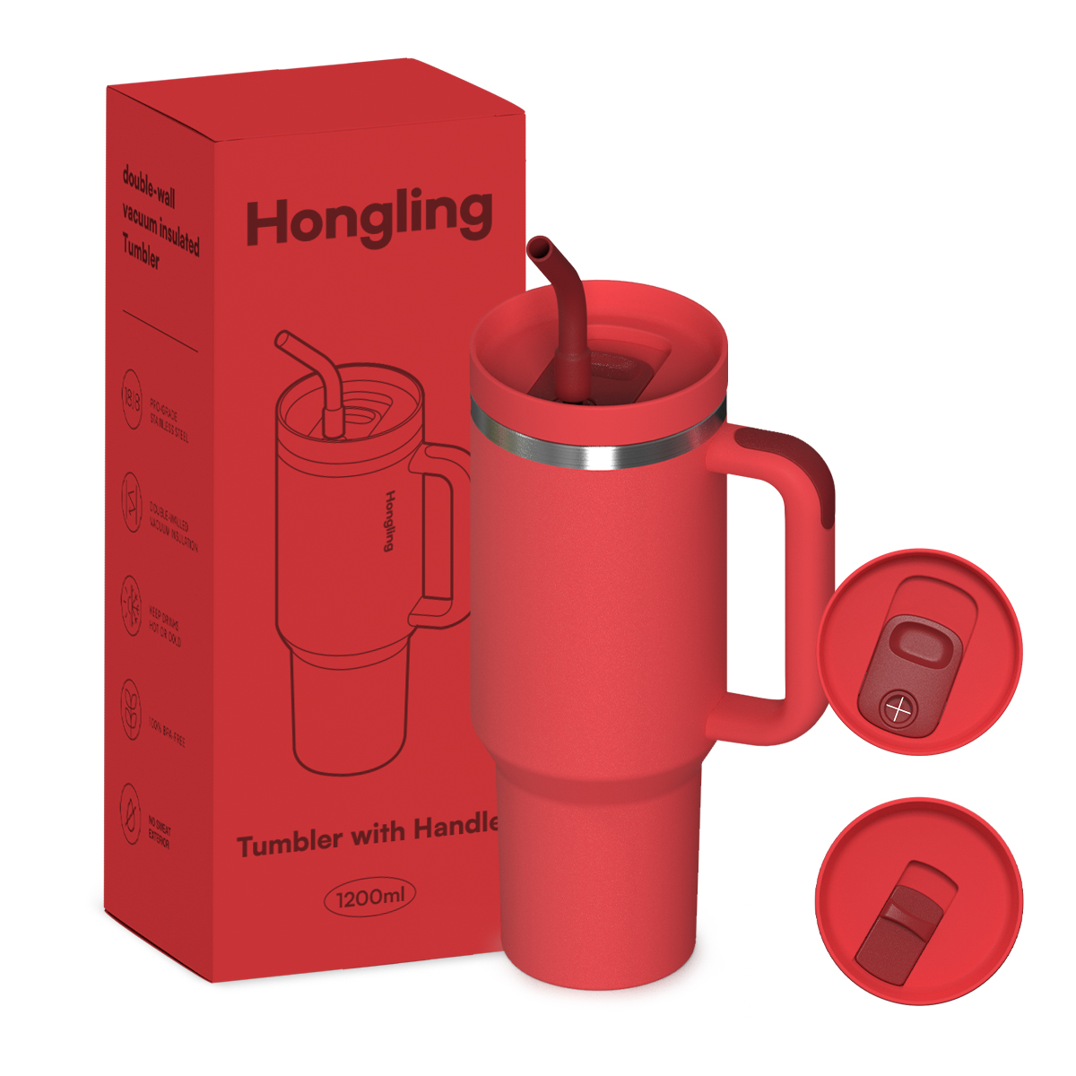 Custom wholesale 40oz Wall Stainless Steel Insulated Tumbler BPA-free water bottle