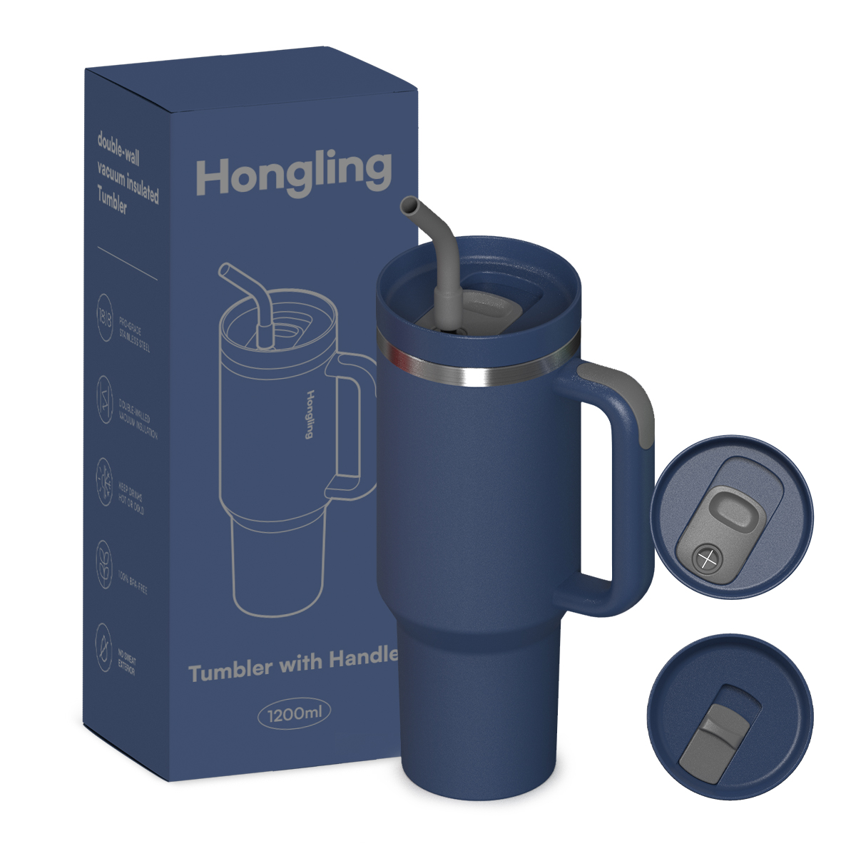 Custom wholesale 40oz Wall Stainless Steel Insulated Tumbler BPA-free water bottle