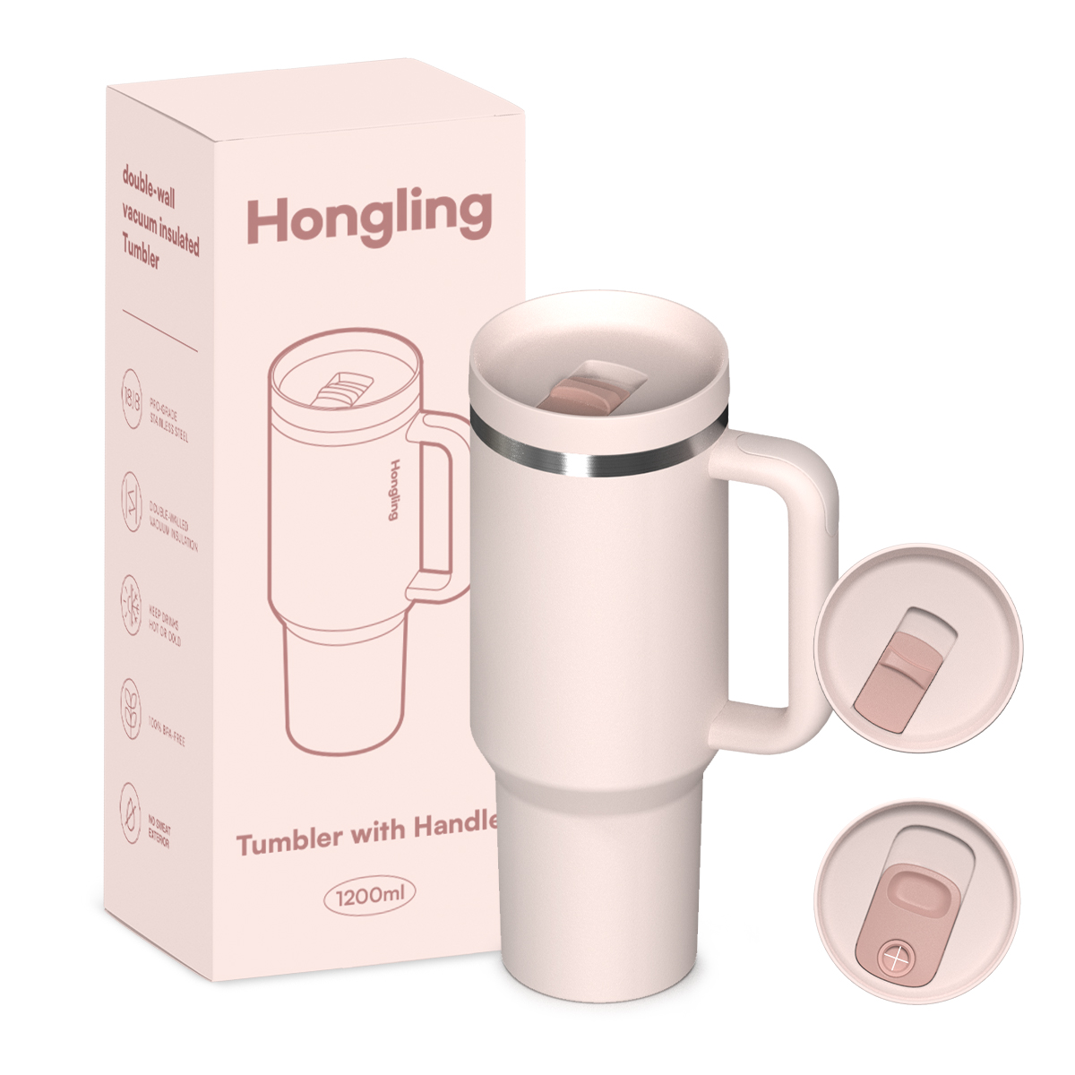 Custom wholesale 40oz Wall Stainless Steel Insulated Tumbler BPA-free water bottle