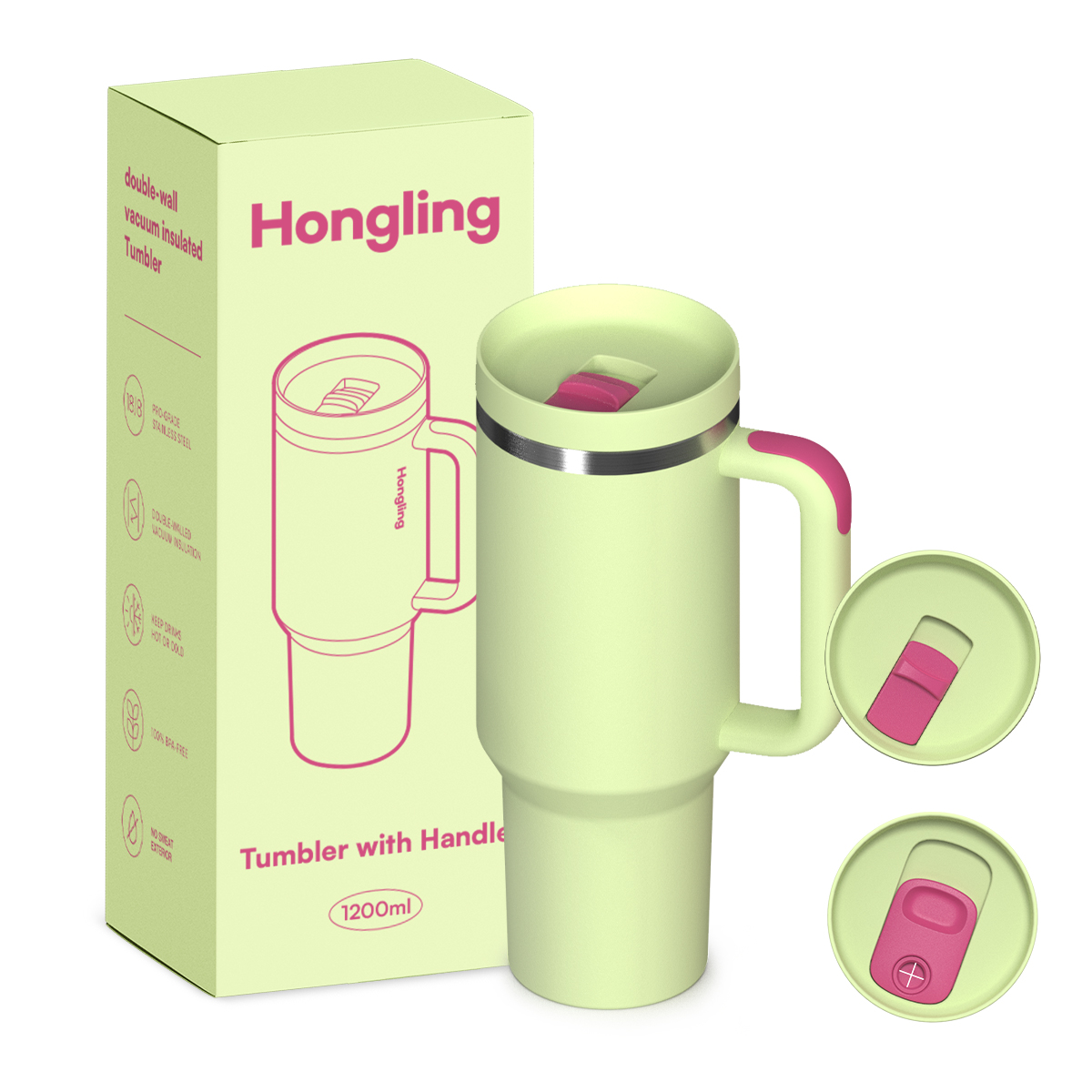 Custom wholesale  BPA-free water bottle Leak-proof thermos bottle High capacity Thermos cup  manufacturer40oz2