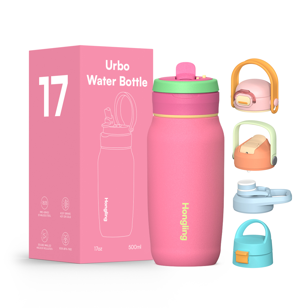 Valentine's Day Premium Insulated Water Bottle Food Grade 304 Stainless Steel Sports Water Bottles with Customized Logo Hong Ling Cup