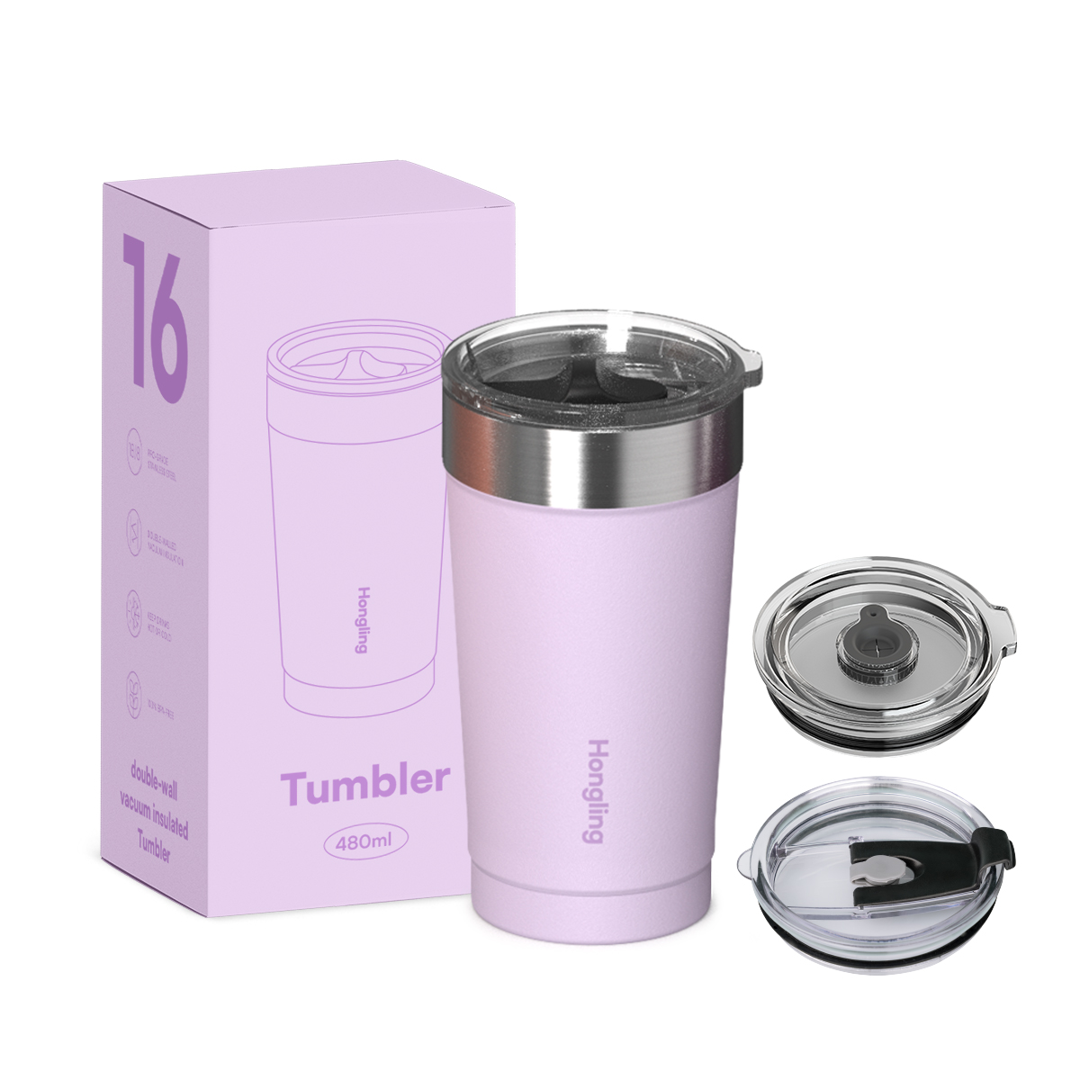 Hongling wholesale coffee mug water bottle Insulated travel coffee mug Stainless steel tumbler manufacturer Double wall thermos cup