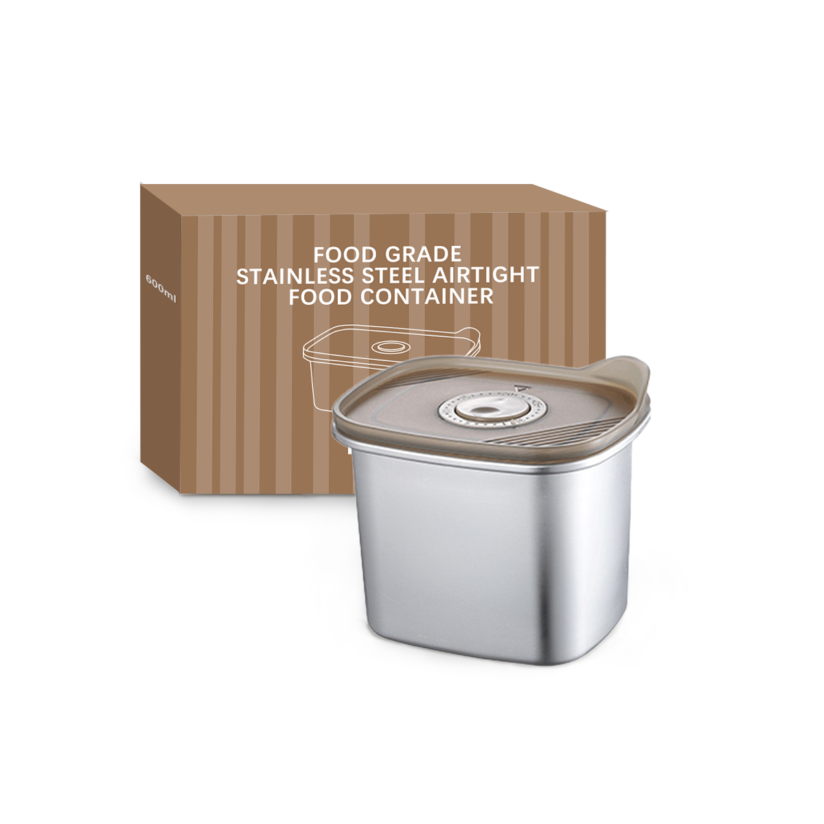 Wholesale Food Grade Stainless Steel Airtight Food Container, Leakproof Bento Lunch Box OEM/ODM