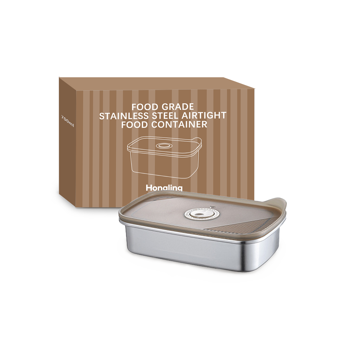 Wholesale Food Grade Stainless Steel Airtight Food Container, Leakproof Bento Lunch Box OEM/ODM