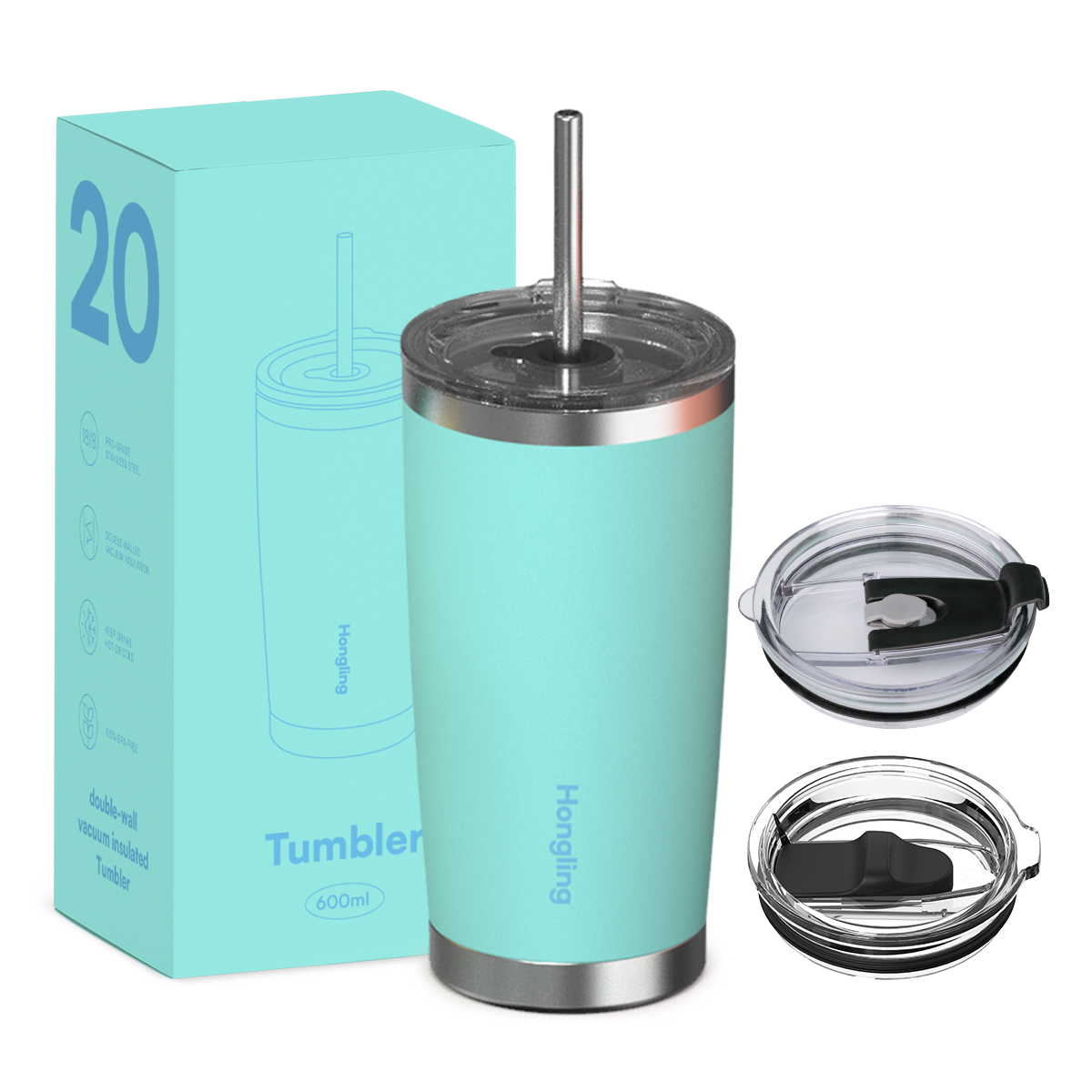 Hongling wholesale coffee mug water bottle Insulated travel coffee mug Stainless steel tumbler manufacturer Double wall thermos cup