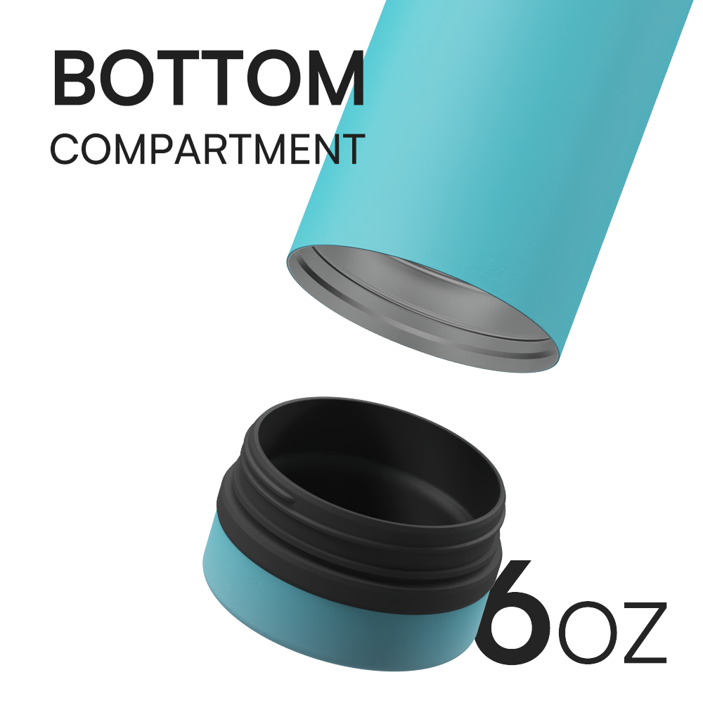 32oz New Design Wide Mouth Double Wall Insulated Water Bottle With Detachable Compartment