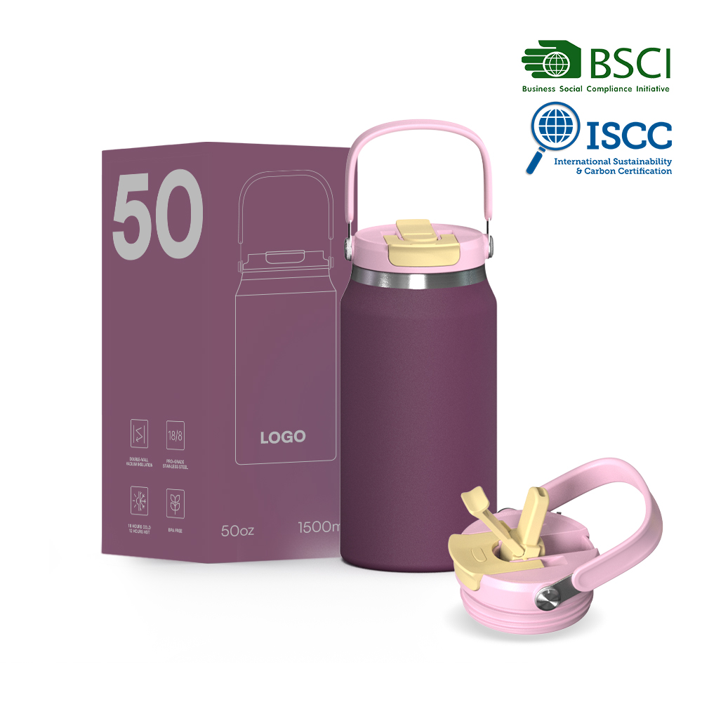 Coffee Cup with Lid and Handle - Stainless Steel Insulated Coffee Mug for Hot & Cold Drinks - Ideal Travel Mugs -32oz/40oz/50oz