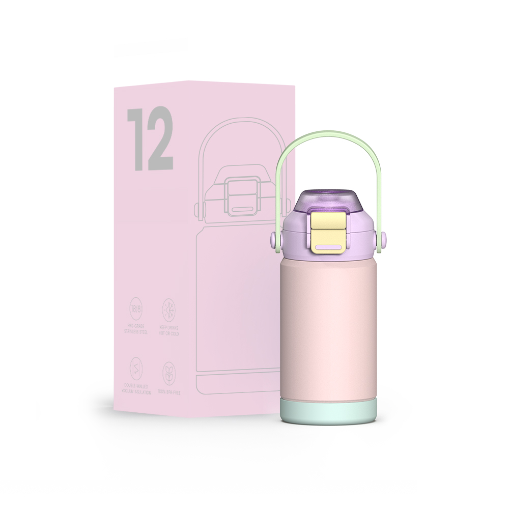 Double Drinking Lid with Straw Insulated Water Bottle, Stainless Steel Metal Vacuum Water Bottle, Thermos Bottle with Leak-proof Lid, Suitable for Travel, Camping, Fitness and Sports Multi-Color