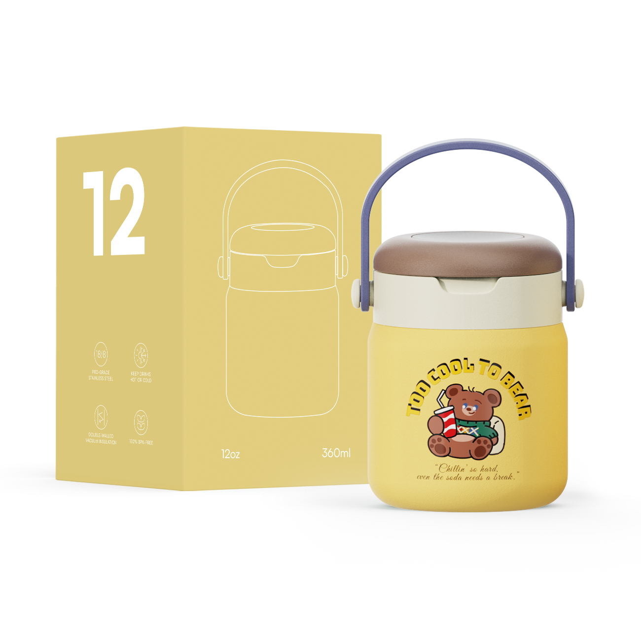  Custom wholesale food jar Insulated Food Jar Thermal Food Jar Food Jar with Spoon same as Zojirushi Stainless steel tumbler manufacturer