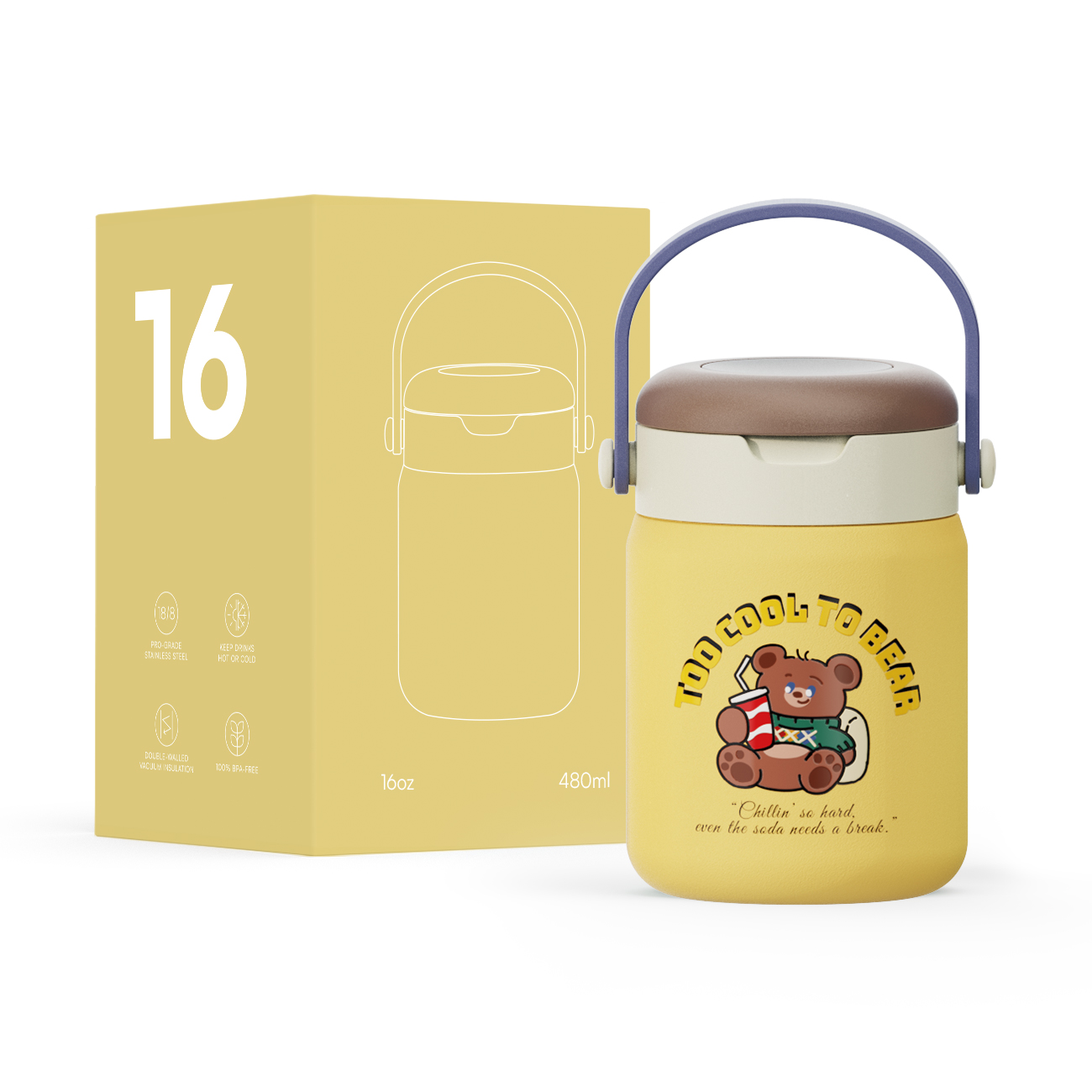  Custom wholesale food jar Insulated Food Jar Thermal Food Jar Food Jar with Spoon same as Zojirushi Stainless steel tumbler manufacturer