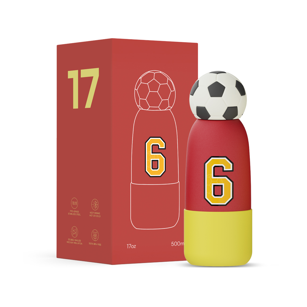 Hong Ling  Vacuum Insulated Stainless Steel Tumbler With silicone character head 2025 Trending Flask Mug Water Bottle BPA Free kids water bottle 