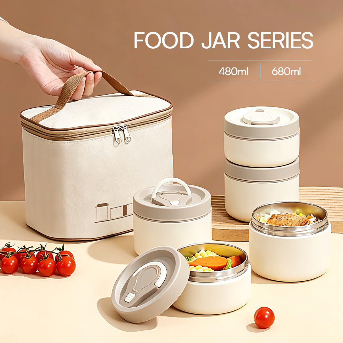 Hongling lunch box Hong Ling Vaso Termico Para Comida Stainless Steel Food Jar with Spoon Custom Logo Wholesale