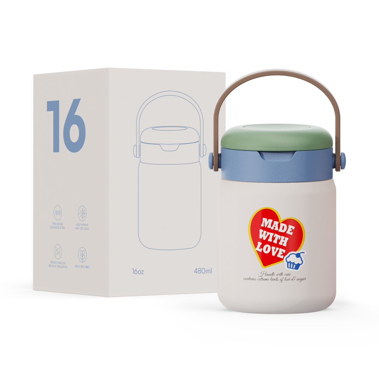  Custom wholesale food jar Insulated Food Jar Thermal Food Jar Food Jar with Spoon same as Zojirushi Stainless steel tumbler manufacturer