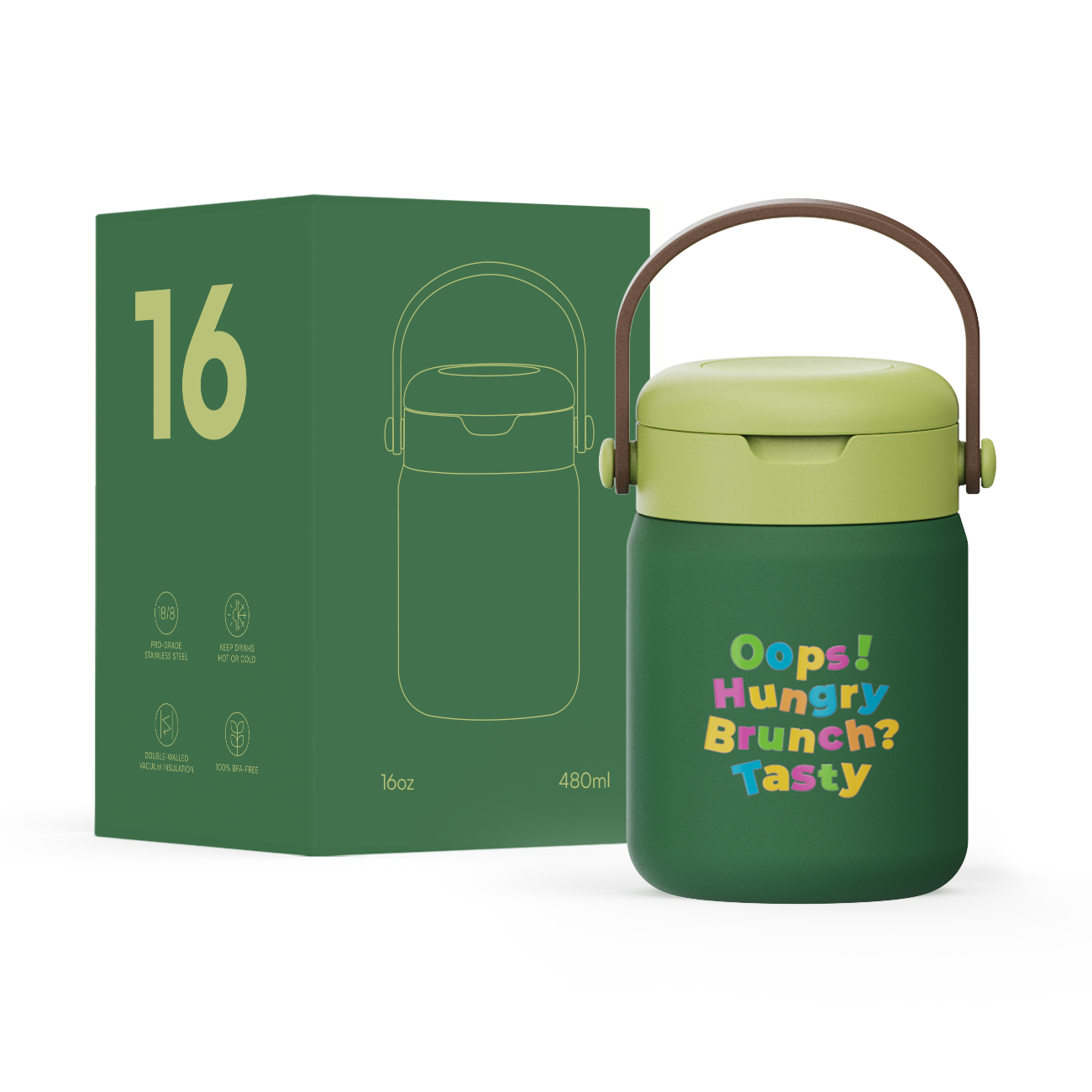  Custom wholesale food jar Insulated Food Jar Thermal Food Jar Food Jar with Spoon same as Zojirushi Stainless steel tumbler manufacturer