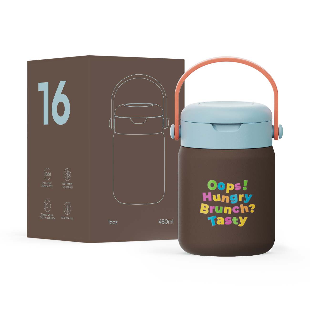  Custom wholesale food jar Insulated Food Jar Thermal Food Jar Food Jar with Spoon same as Zojirushi Stainless steel tumbler manufacturer