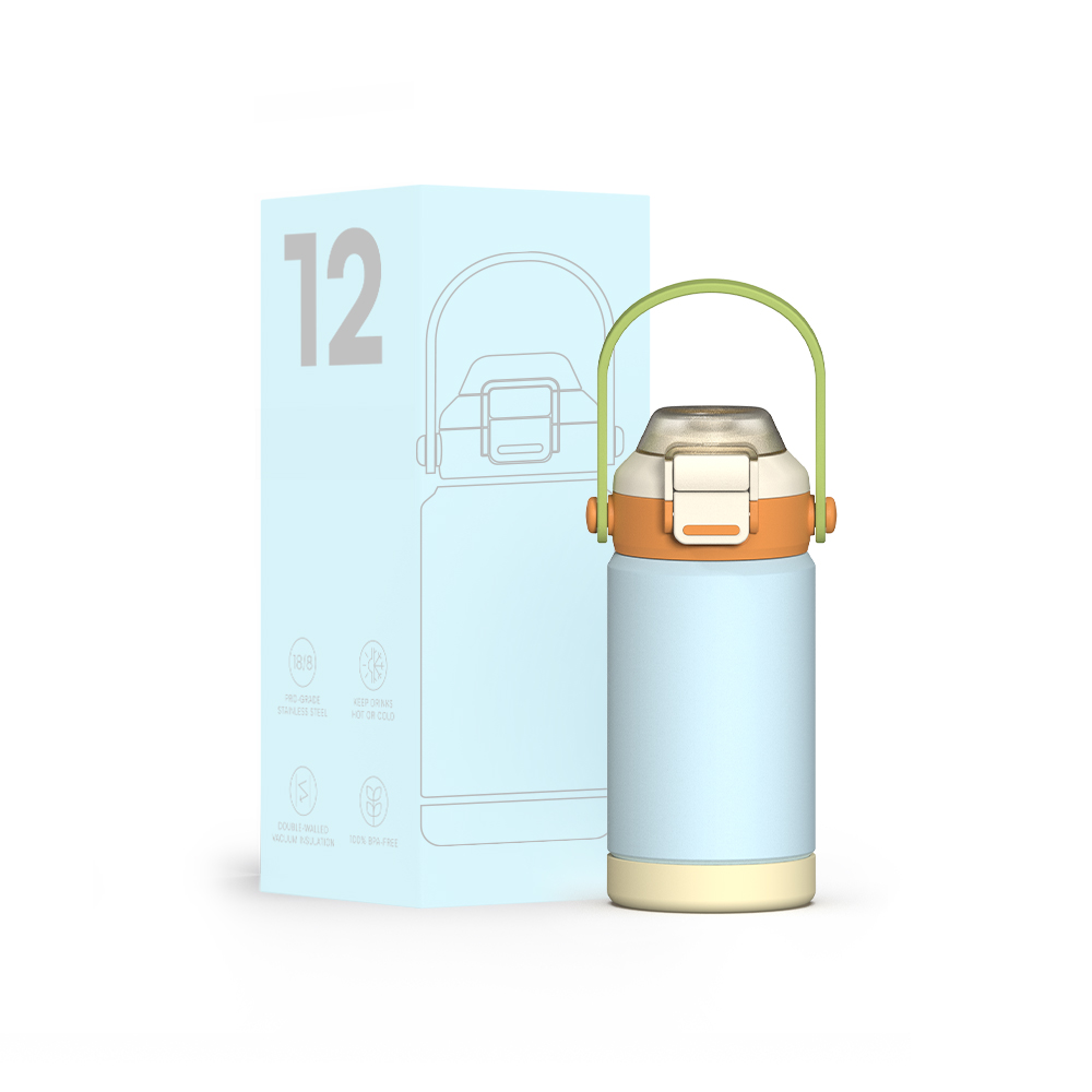 Double Drinking Lid with Straw Insulated Water Bottle, Stainless Steel Metal Vacuum Water Bottle, Thermos Bottle with Leak-proof Lid, Suitable for Travel, Camping, Fitness and Sports Multi-Color