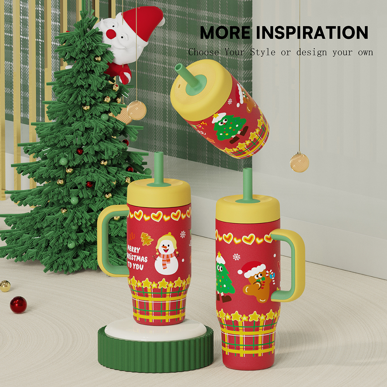 Hongling custom kids water bottle with handle  Vacuum Insulated Metal Travel Mug Coffee Cup With Handle and Logo water bottle manufacturer factory